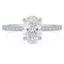 Platinum "Allure" 1.10ct Oval Lab Diamond Ring