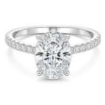 Platinum "Allure" 1.41ct D-VS2 Oval Lab Diamond Ring