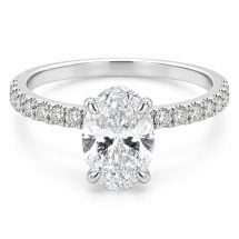 Platinum "Allure" 1.72ct Oval Lab Diamond Ring