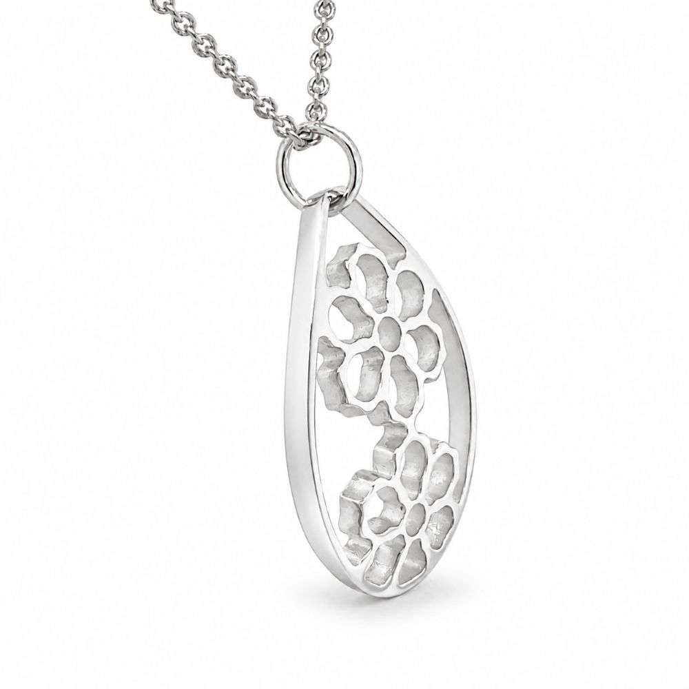 P865 Newbridge Open Floral Oval Pendant flat image