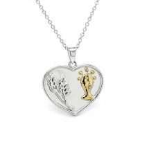 Newbridge Silver Plated Communion Heart Pendant PCM800