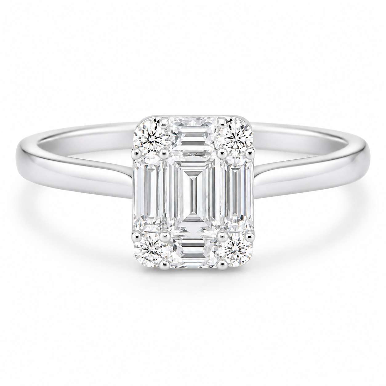 PRF285-3-18ct-white-gold-0.50ct-baguette-and-round-solitaire-look-ring-front-image PRF285-3-18ct-white-gold-0.50ct-baguette-and-round-solitaire-look-ring-front-image