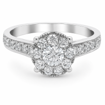 18ct Gold 0.28cts Diamond Centre 0.58cts Total Ring