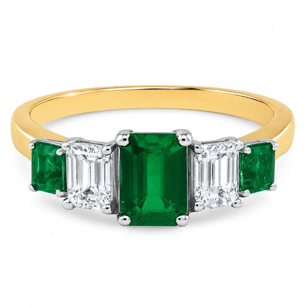 R-86200-EM-18YE-18ct-yellow-gold-lab-diamond-and-emerald-5-stone-ring-front-image R-86200-EM-18YE-18ct-yellow-gold-lab-diamond-and-emerald-5-stone-ring-front-image
