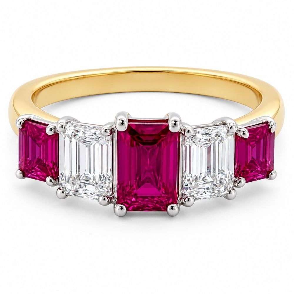 R-86200-RU-18YE-18ct-yellow-gold-lab-diamond-and-ruby-5-stone-ring-front-image R-86200-RU-18YE-18ct-yellow-gold-lab-diamond-and-ruby-5-stone-ring-front-image