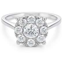 9ct Gold 1.00cts Diamonds Starburst Solitaire Ring