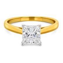 9ct Gold "Majestic" 1.50ct Princess Lab Diamond Ring