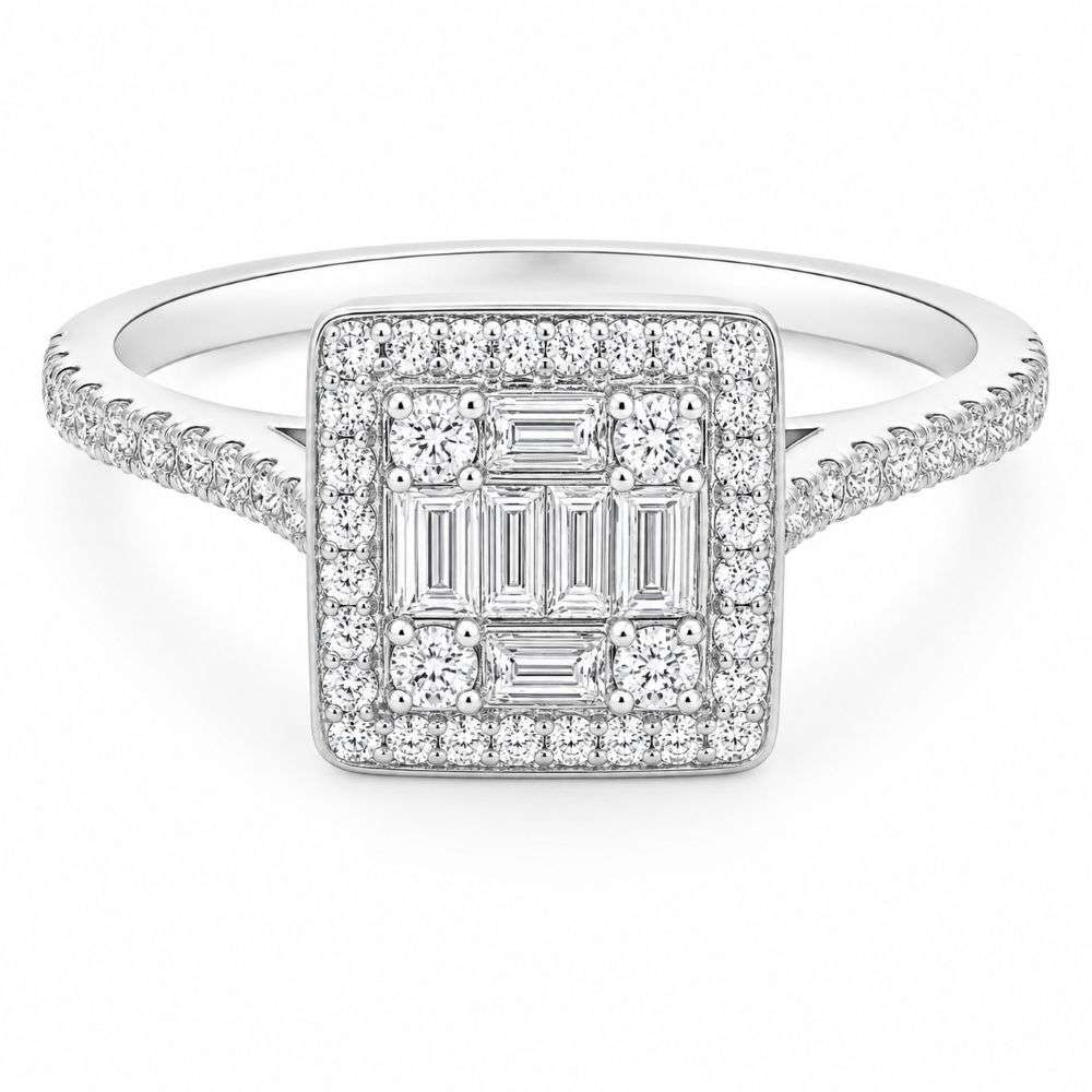 R4901050-9W-9ct-white-gold-baguette-and-round-0.50cts-halo-diamond-ring-front-image R4901050-9W-9ct-white-gold-baguette-and-round-0.50cts-halo-diamond-ring-front-image