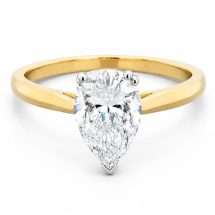 9ct Gold "Nova" 1.00ct Pear Lab Diamond Solitaire Ring