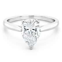 9ct White Gold "Nova" 1.00ct Pear Lab Diamond Solitaire Ring