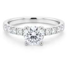 9ct White "Amore" 1.50ct Round Lab Diamond Ring