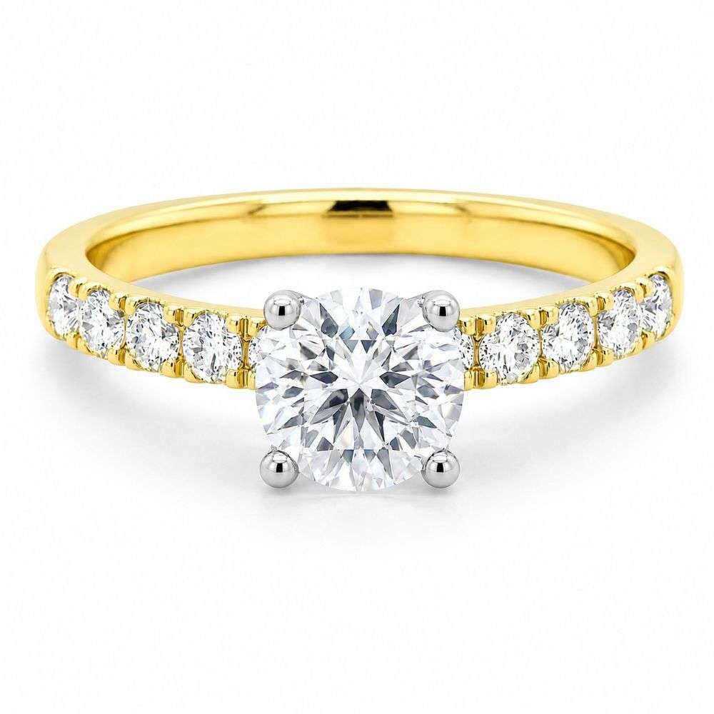 R5279-62-9Y-9ct-Yellow-Gold-1.50ct-Round-Lab-Diamond-Shoulders-Solitaire-Ring-front-image