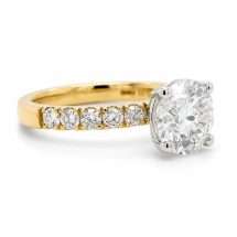 9ct Gold “Amore” 2.59ct Round Lab Diamond Solitaire Ring