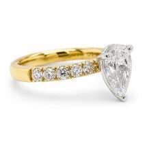 9ct Gold “Venus” 2.00ct Pear Lab Diamond Solitaire Ring