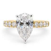 9ct Gold “Venus” 2.56ct Pear Lab Diamond Solitaire Ring