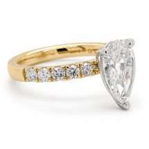 9ct Gold “Venus” 2.56ct Pear Lab Diamond Solitaire Ring