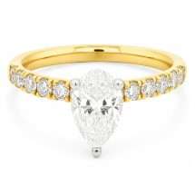 9ct Gold "Venus" 1.50ct Pear Lab Diamond Solitaire Ring