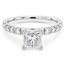9ct Gold "Devine" 1.05ct Princess Cut Lab Diamond Ring