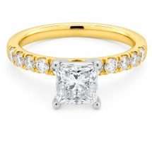 9ct Gold "Devine" 1.04ct Princess Lab Diamond Ring