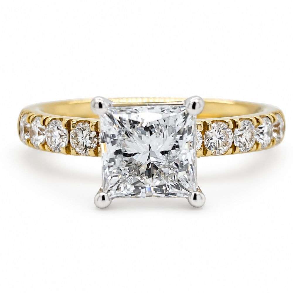 R5341-63LG-9Y-9ct-yellow-Gold-2.00ct-Princess-Cut-Lab-Diamond-Shoulders-Ring-front-image