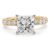 9ct Gold “Devine” 2.57ct Princess Lab Diamond Ring