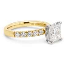 9ct Gold “Devine” 2.57ct Princess Lab Diamond Ring