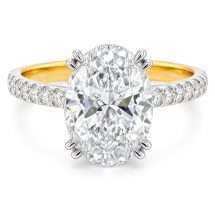 18ct Gold "Eclipse" 3.37ct Oval Lab Diamond Solitaire Ring