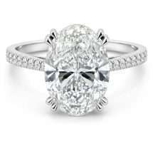 Platinum "Eclipse" 5.29ct Oval Lab Diamond Solitaire Ring