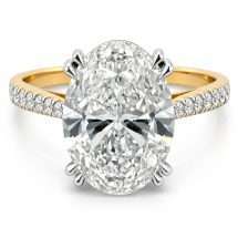 18ct Gold "Eclipse" 5.28ct Oval Lab Diamond Solitaire Ring