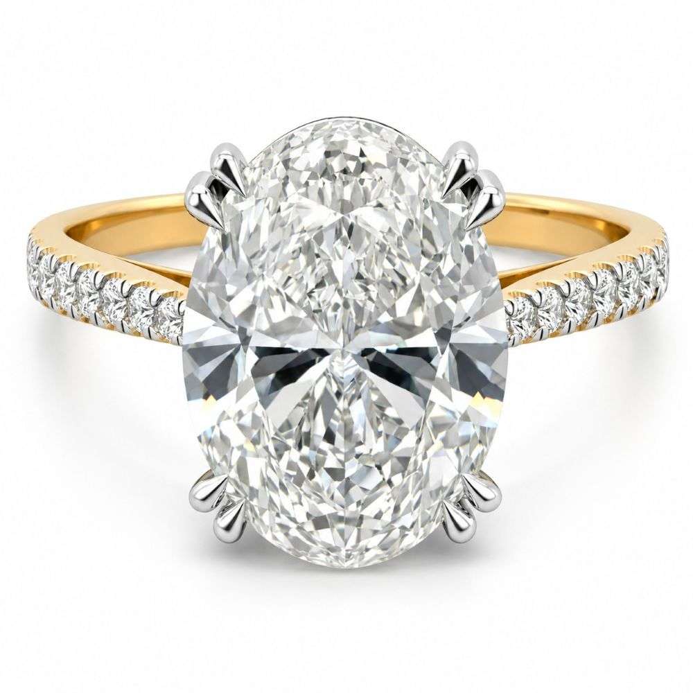 R5400-14595LGY18-18ct-Gold-5.28ct-Oval-Lab-Diamond-Solitaire-Diamond-Shoulders-Ring-Front-Image R5400-14595LGY18-18ct-Gold-5.28ct-Oval-Lab-Diamond-Solitaire-Diamond-Shoulders-Ring-Front-Image