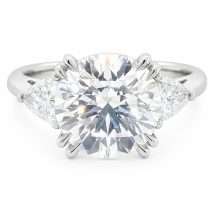 Platinum "Orion" 4.00ct Round Lab Diamond 3 Stone Ring