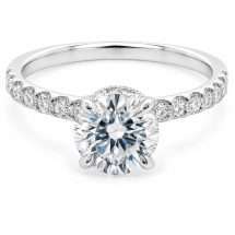 Platinum "Comet" 1.11ct Brilliant Cut Lab Diamond Ring