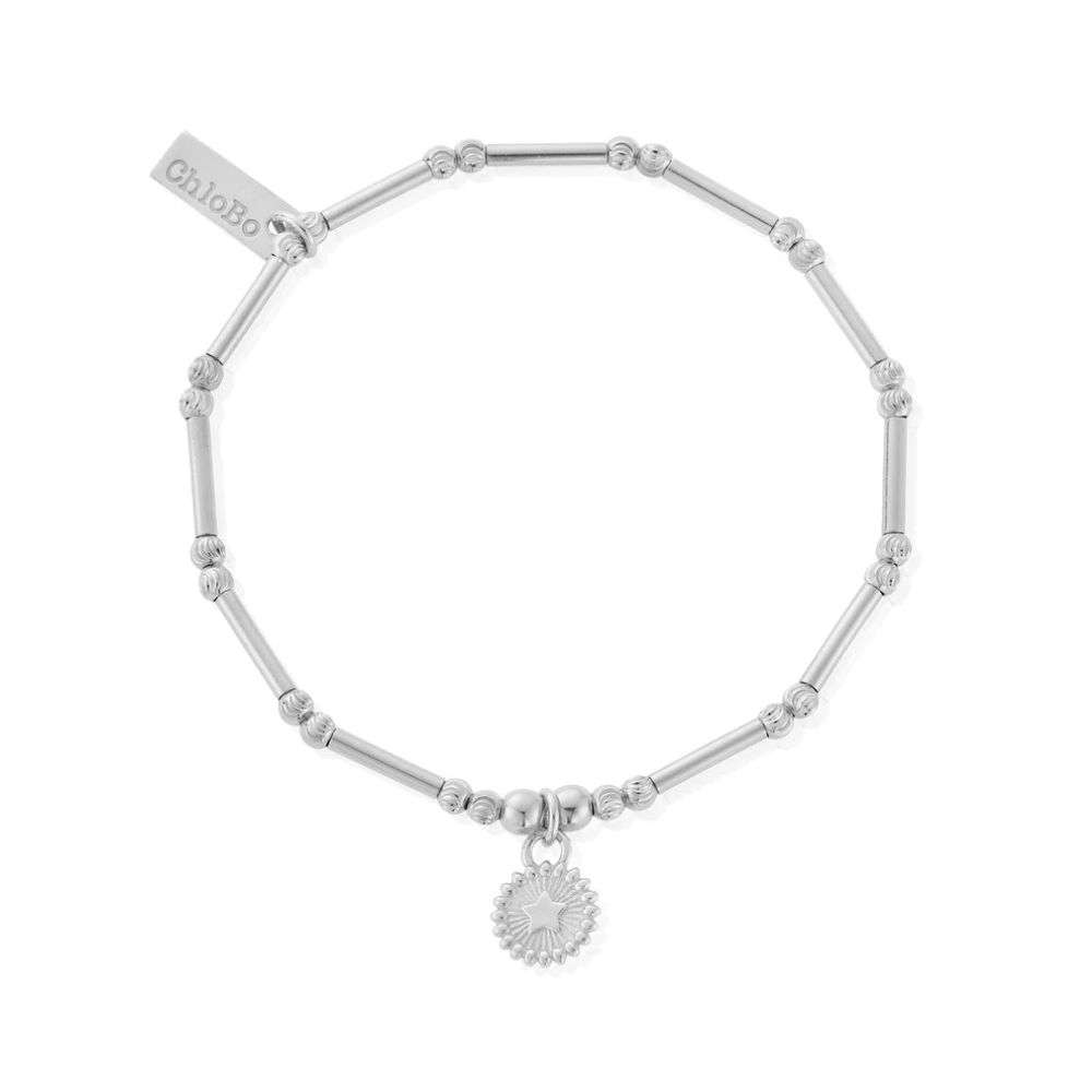 SBMCTN3456 Dainty Moon Cut Sparkle Star Bracelet front image SBMCTN3456 Dainty Moon Cut Sparkle Star Bracelet front image