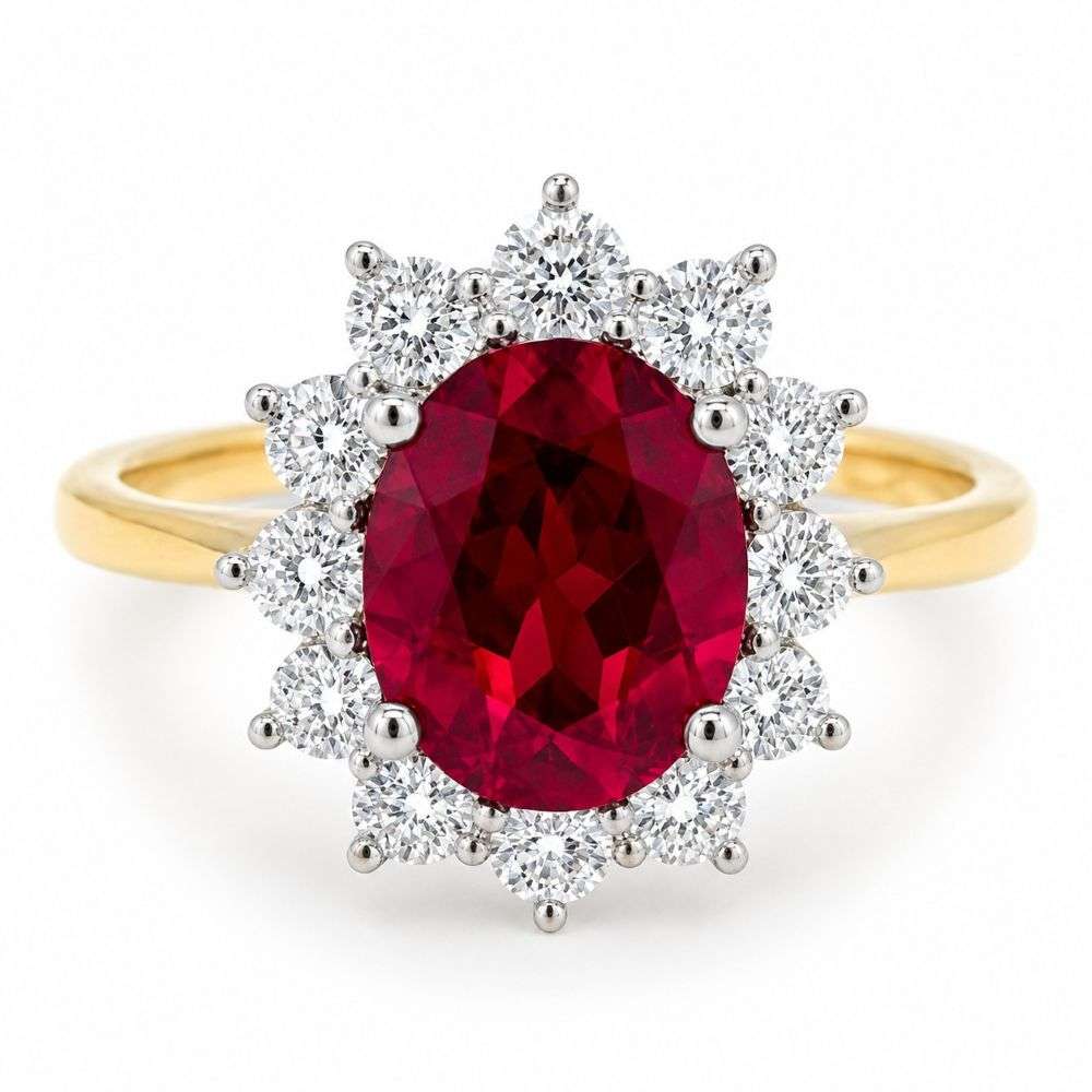 SL9316-RY-WG-LG-9ct-yellow-3.43ct-Ruby-84pt-Diamond-Lab-Oval-Cluster-ring-front-image