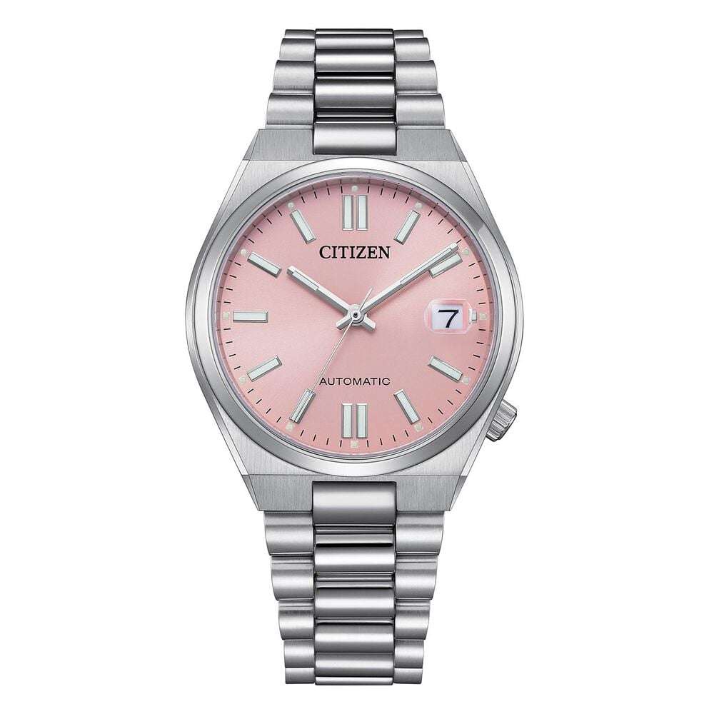 nj0200-50z Citizen Tsuyosa 37mm Pink Dial Steel Case Bracelet Watch front image nj0200-50z Citizen Tsuyosa 37mm Pink Dial Steel Case Bracelet Watch front image