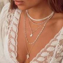 Chlobo Silver Bobble Heart In Feather Necklace SNBB596