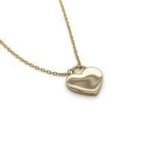 9ct Yellow Gold Heart Drop Adjustable Necklace