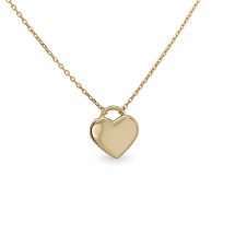 9ct Yellow Gold Heart Drop Adjustable Necklace