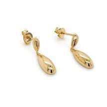 9ct Yellow Gold Smooth Polish Teardrop Earrings