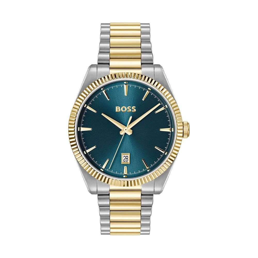 1514311 Hugo Boss Cheswick Mens Gold Steel Blue Dial Front Image 1514311 Hugo Boss Cheswick Mens Gold Steel Blue Dial Front Image