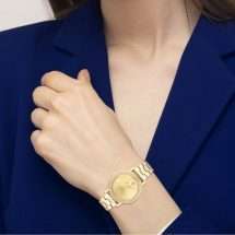 Tommy Ladies Maya Gold Bracelet CZ Bezel Watch 1782437