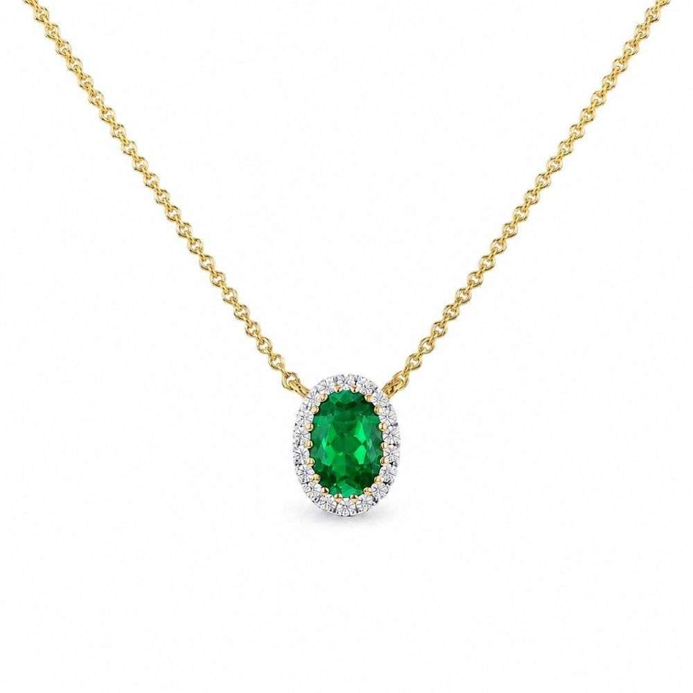 982580-9ct-Yellow-Gold-80pts-Lab-Diamond-Emerald-Halo-Necklace-Main-Image 982580-9ct-Yellow-Gold-80pts-Lab-Diamond-Emerald-Halo-Necklace-Main-Image