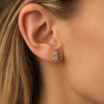 9ct Gold 0.59ct Lab Diamond Trilogy Stud Earrings