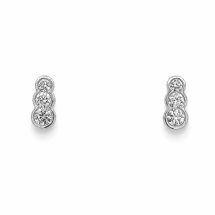 9ct Gold 0.59ct Lab Diamond Trilogy Stud Earrings