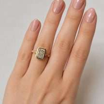 9ct Gold 2.00ct Lab Diamond Radiant Bezel Set Solitaire Ring