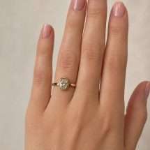 9ct Gold 1.00ct Lab Diamond Oval Bezel Set Solitaire Ring