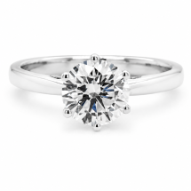 9ct White Gold 1.00ct Lab Diamond Round Solitaire Ring