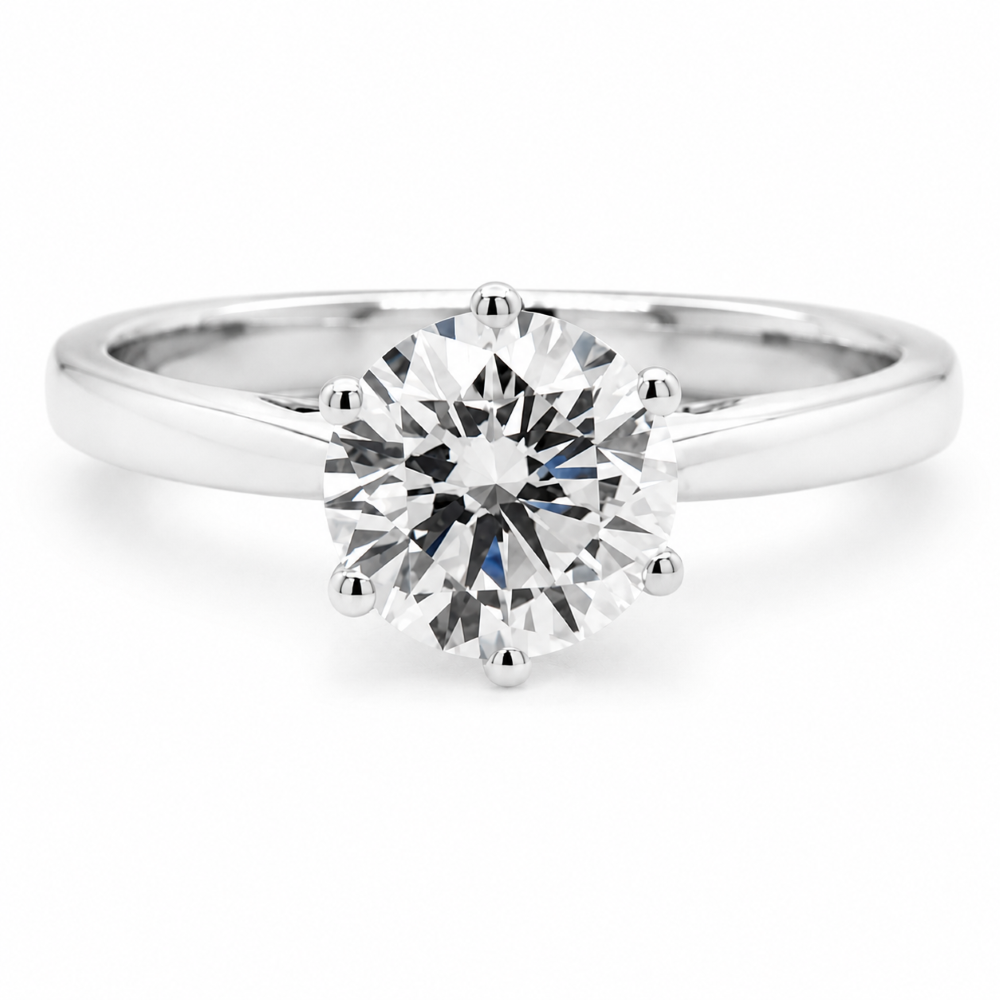 982632-1.00ct-9W 9ct White Gold 1.00ct Round Brilliant 6 Claw Solitaire Diamond Ring Front Image.jpg 982632-1.00ct-9W 9ct White Gold 1.00ct Round Brilliant 6 Claw Solitaire Diamond Ring Front Image.jpg