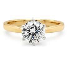 9ct Gold 1.00ct Lab Diamond Round Solitaire Ring