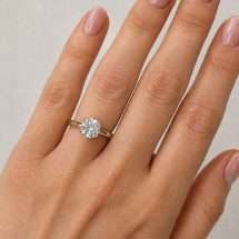 9ct Gold 1.00ct Lab Diamond Round Solitaire Ring